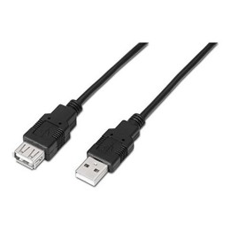 Nanocable Cable Prolongador USB 2.0 Tipo A Macho/Hembra 1m Negro