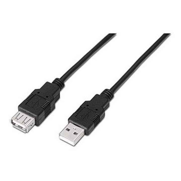 Nanocable Cable Prolongador USB 2.0 Tipo A Macho/Hembra 1m Negro