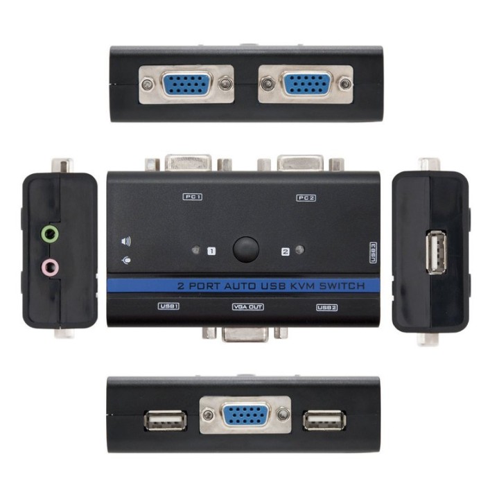 Nanocable Switch KVM VGA/USB/Jack 3.5mm