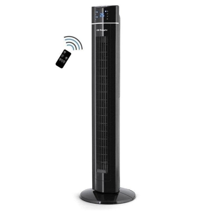 Ventilador de Torre Orbegozo TWM 1009 60W 3 Velocidades Mando a Distancia Ionizador Temporizador Silencioso