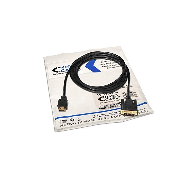 Nanocable Cable DVI a HDMI Macho/Macho 3m