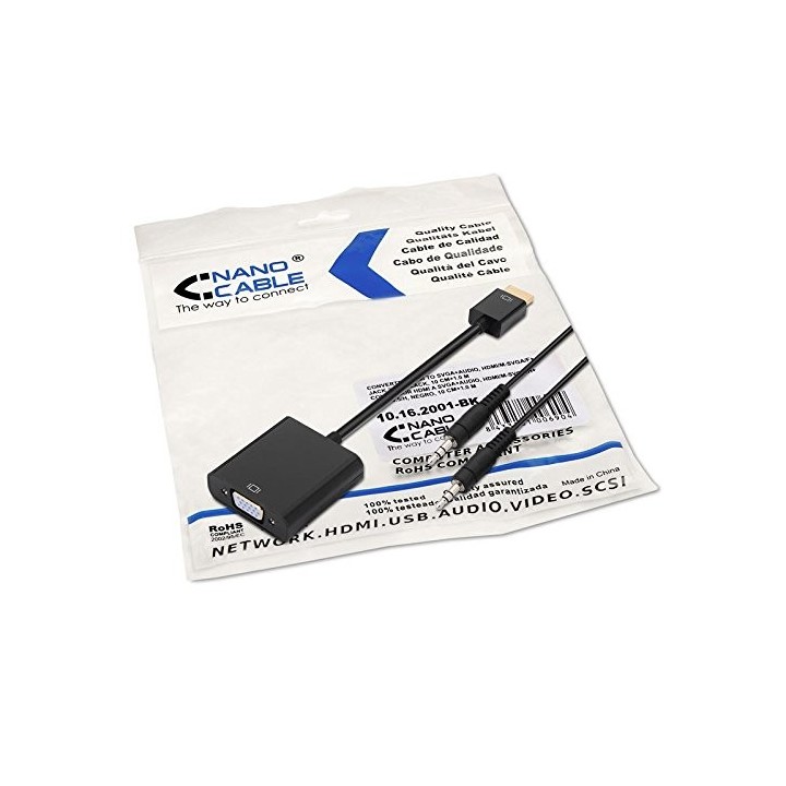 Nanocable Cable HDMI a SVGA con Audio Macho/Hembra