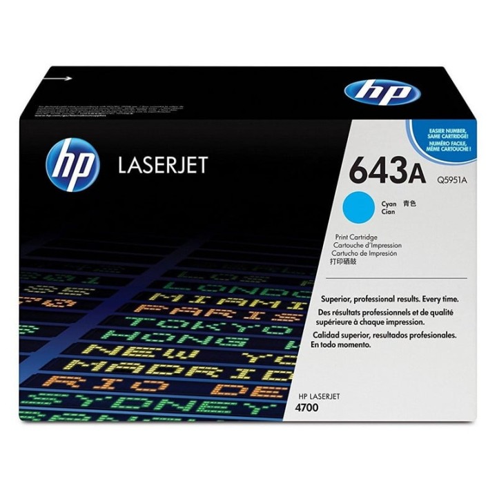 HP 643A Tóner Original Laserjet Cian