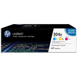 HP Pack Ahorro de 3 Cartuchos de Tinta Original HP 304A Amarillo/Magenta/Cian