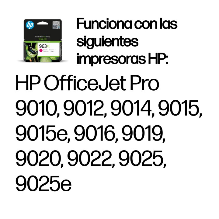 Tinta HP 963XL Magenta 23.25ml 1600 páginas (3JA28AE)