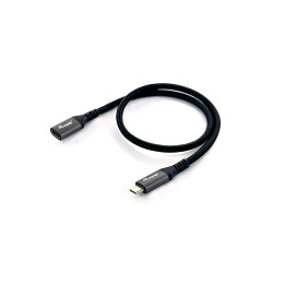 Cable EQUIP USB-C/M a USB-C/H 0.5m Negro (128370)