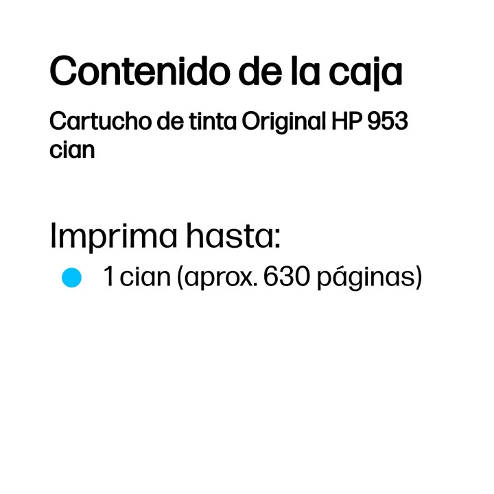 Tinta HP 953 Cian 9ml 630 páginas (F6U12AE)