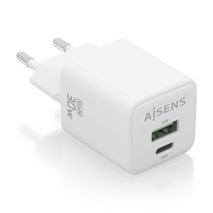Cargador de Pared AISENS 30W Blanco (ASCH-30W2P037-W)