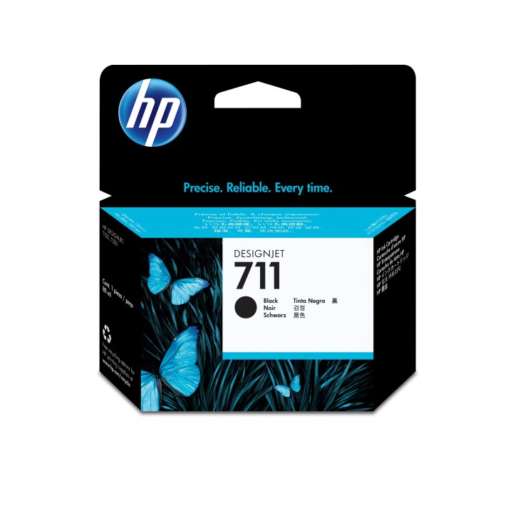 Tinta HP DesignJet 711 Negro 80ml (CZ133A)