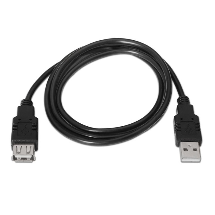 Nanocable Cable USB 2.0 Tipo A a USB Tipo A Macho/Hembra 3m Negro