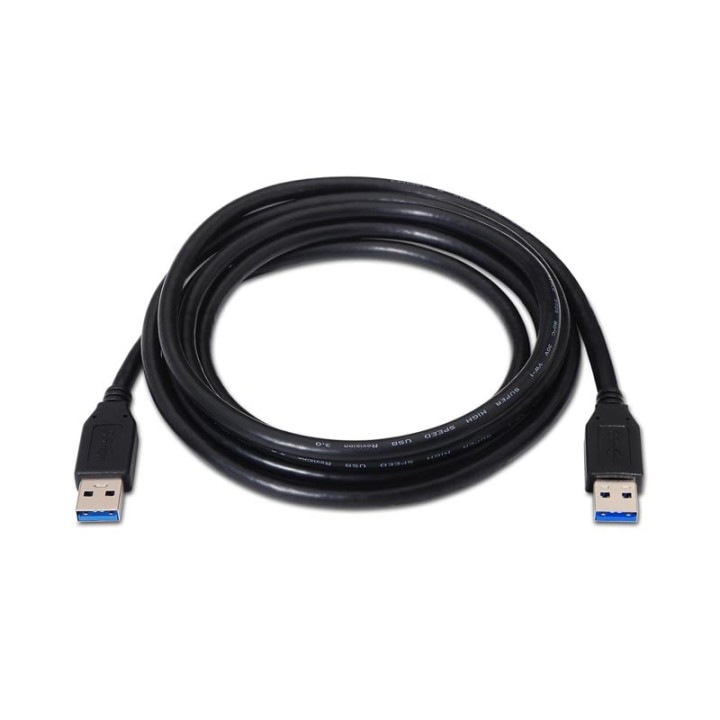 Nanocable Cable USB 3.0 Tipo A/A Macho/Macho 1m Negro