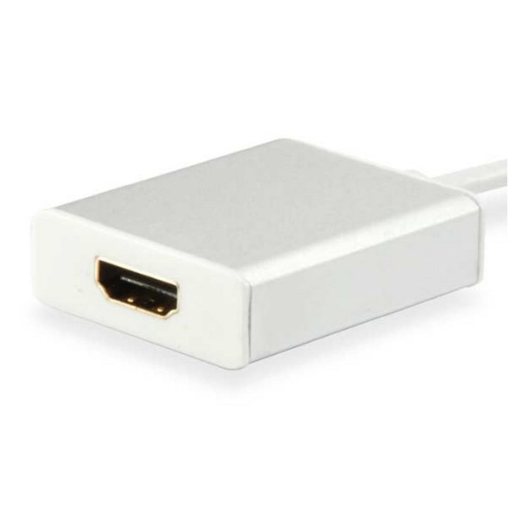 Equip Cable USB Tipo C Macho a HDMI Hembra 15cm Plata