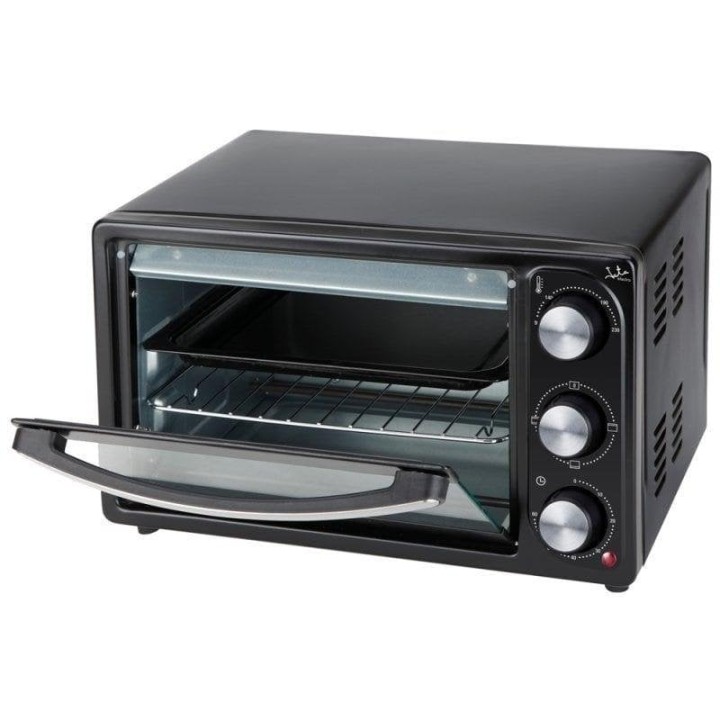 Horno Sobremesa Jata HN916 16L 39cm Grill Temporizador Puerta Abatible Negro Acero Inoxidable
