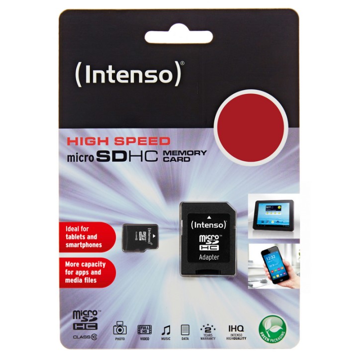 Intenso Tarjeta MicroSD SDHC 16GB Clase 10