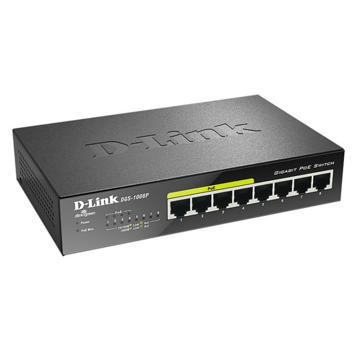 D-Link DGS-1008P Switch 8 Puertos