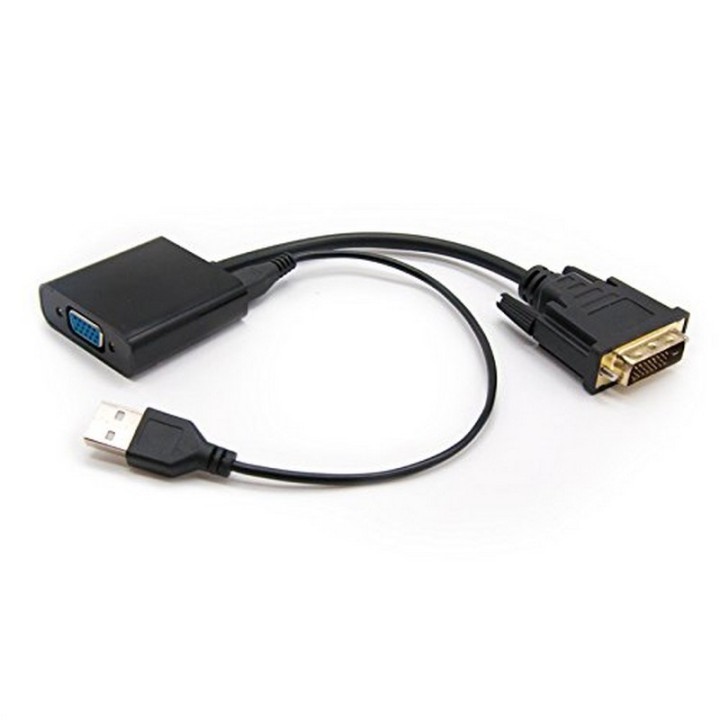 NanoCable Adaptador Conversor DVI a VGA Macho-Hembra
