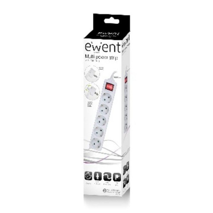 Ewent Regleta de 5 Tomas 1.5m