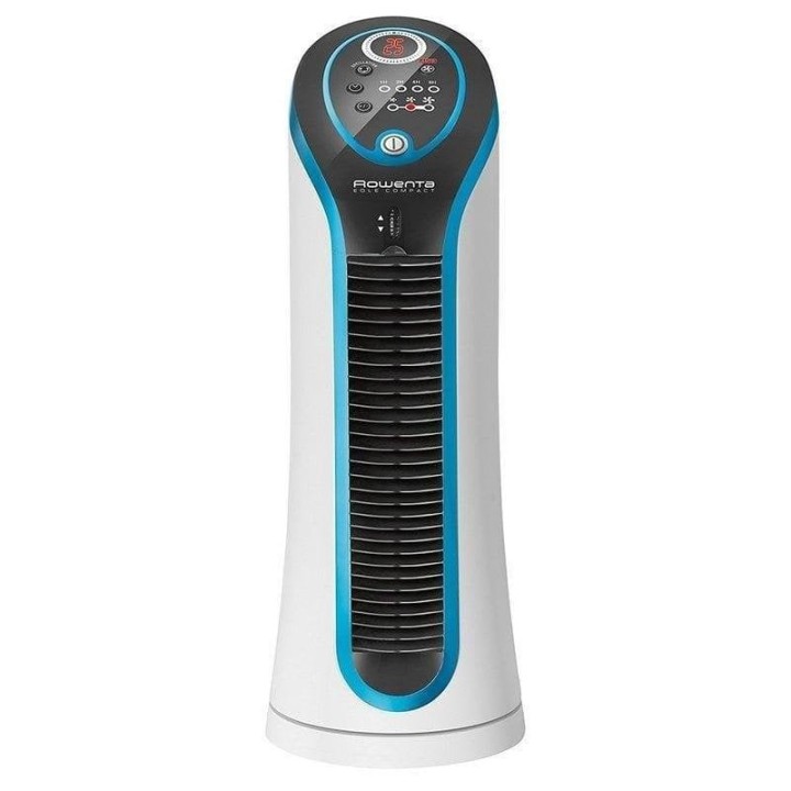 Ventilador Torre Rowenta Eole VU6210 30W 3 Velocidades Oscilación Temporizador LED Compacto