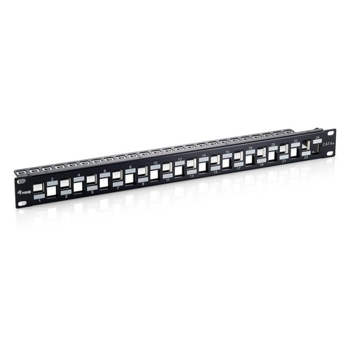 Equip 1U Panel de Parcheo 24 Puertos Cat 6