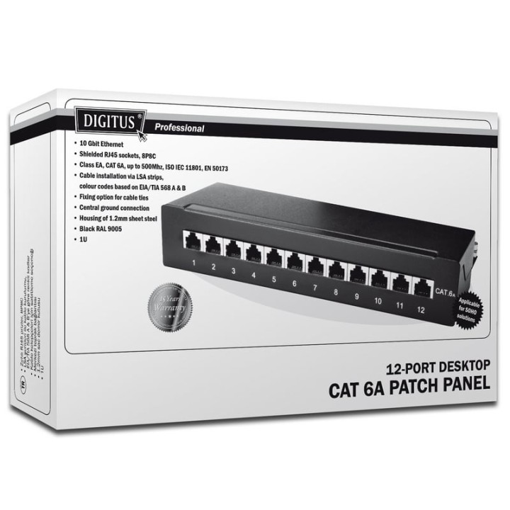Digitus Panel de Parcheo Apantallado EA 12 Puertos Cat. 6A