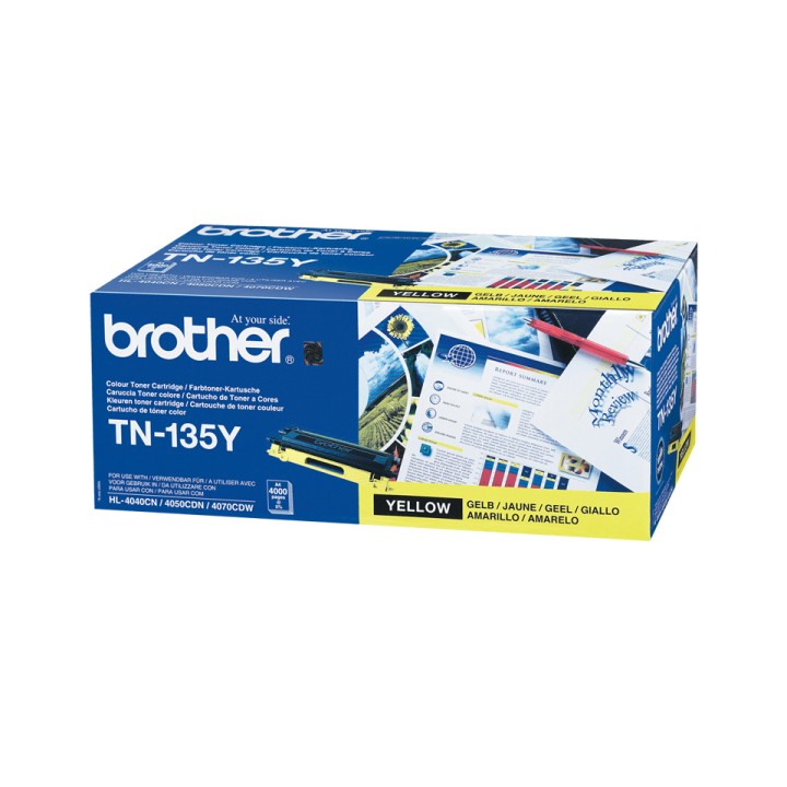 Toner BROTHER Laser Amarillo 4000 páginas (TN-135Y)
