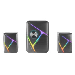 Altavoces Mars Gaming 2.1 RGB 35W Negros (MSH21)