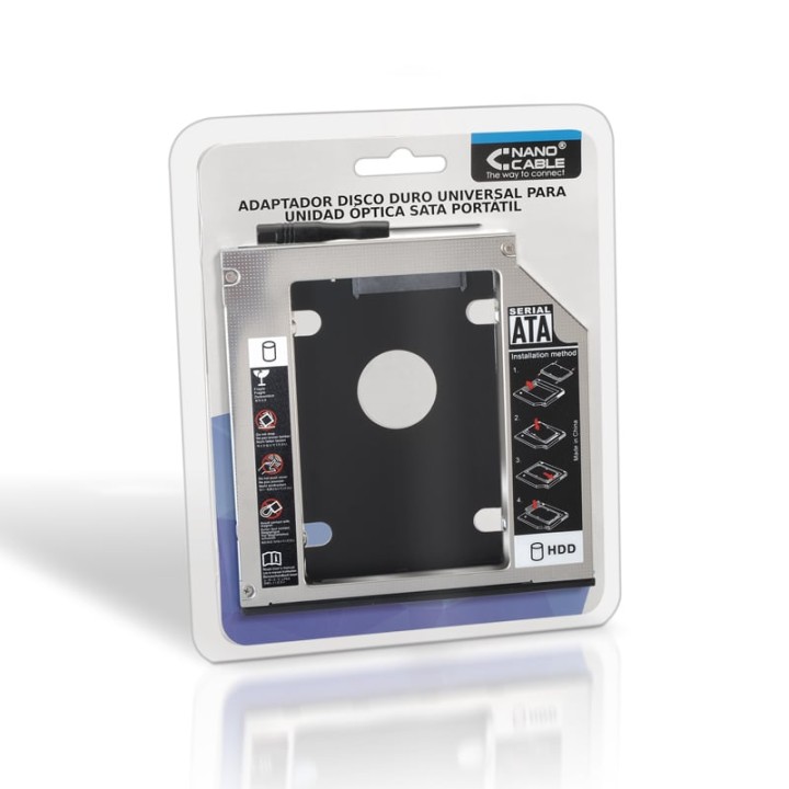 Nanocable Adaptador Disco Duro 9.5mm para Unidad Óptica 12.7mm