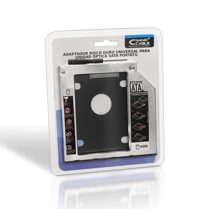 Nanocable Adaptador Disco Duro 7.0mm para Unidad Óptica 9.5mm