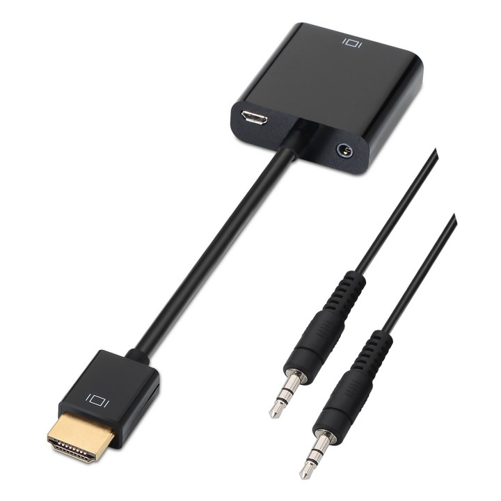 Cable AISENS HDMI A/M a VGA/H+3.5mm/H Negro (A122-0126)