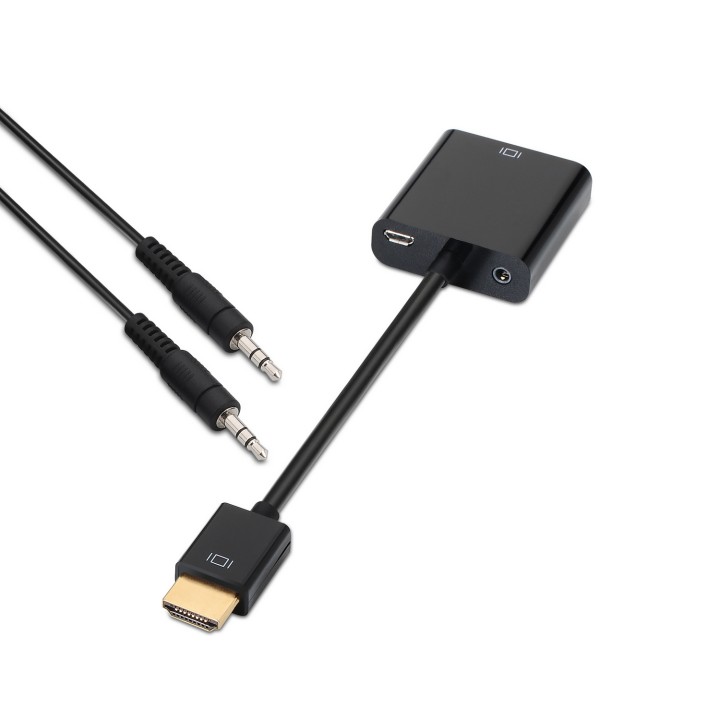 Cable AISENS HDMI A/M a VGA/H+3.5mm/H Negro (A122-0126)