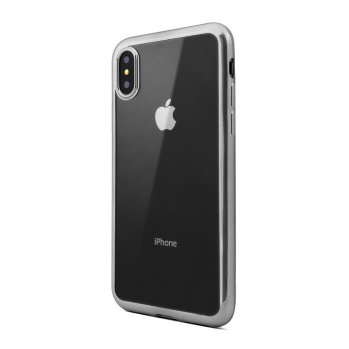 Unotec Funda TPU Gel Frame Gris para iPhone XS Max