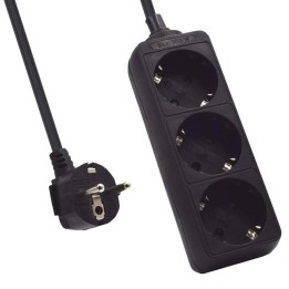 Ewent Regleta 3xSchuko Negra