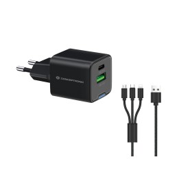 Cargador Pared CONCEPTRONIC USB-A/C GaN 33W (ALTHEA16B)