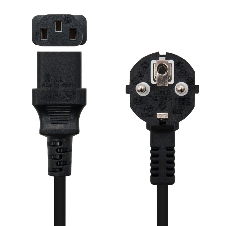 Nanocable CPU CEE7/M-C13/H 3m Negro (10.22.0103)