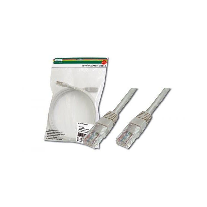 Digitus Cable de Red RJ45 UTP Cat.5e 10/100 Gris (50cm)
