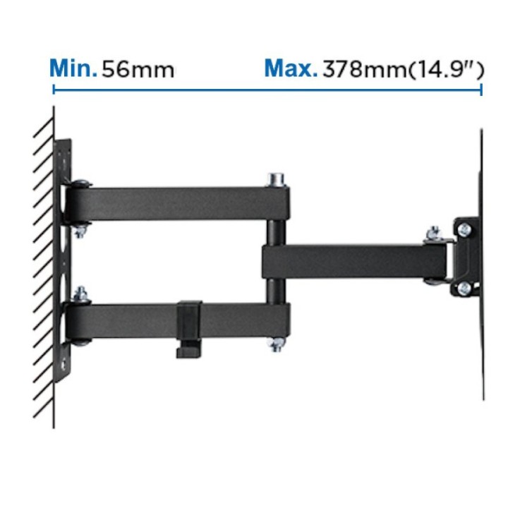 Ewent EW1522 Soporte de Pared para TV de Movimiento Completo 23"/42" VESA 200x200 Max 30Kg