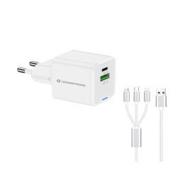 Cargador Pared CONCEPTRONIC USB-A/C GaN 33W (ALTHEA16W)