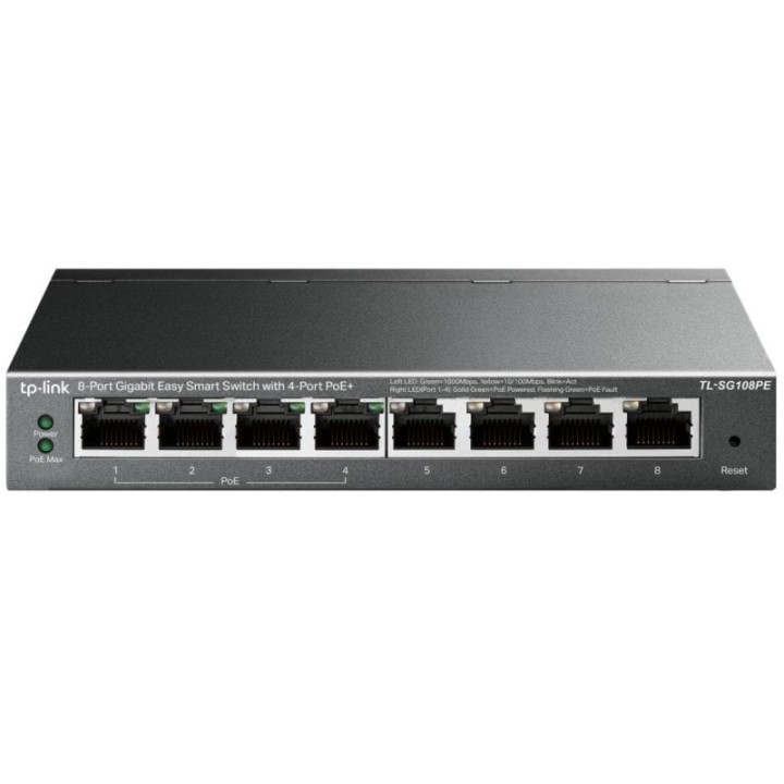 TP-Link TL-SG108PE Switch Easy Smart 8 Puertos Gigabit con 4 Puertos PoE