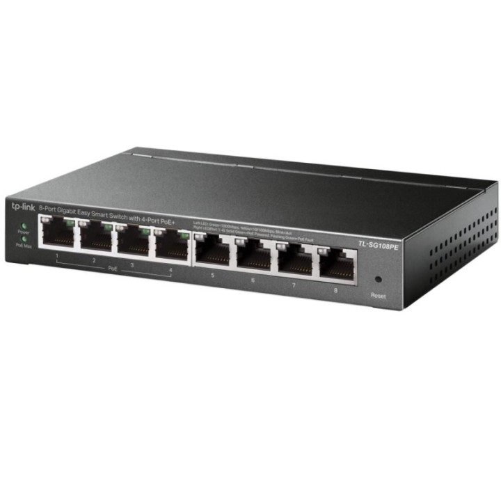 TP-Link TL-SG108PE Switch Easy Smart 8 Puertos Gigabit con 4 Puertos PoE