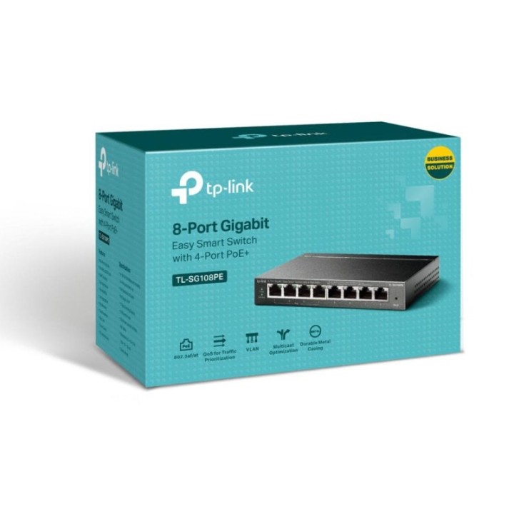 TP-Link TL-SG108PE Switch Easy Smart 8 Puertos Gigabit con 4 Puertos PoE