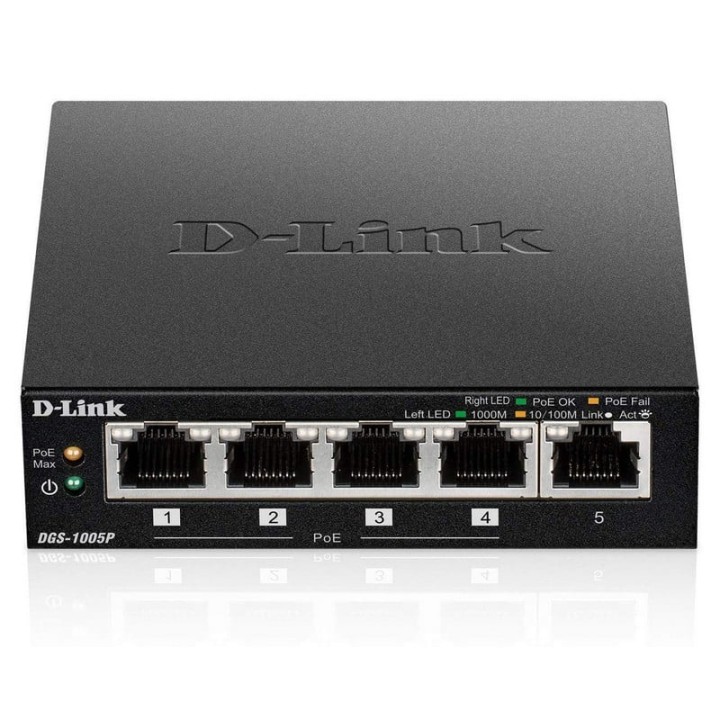 D-Link DGS-1005P Switch 5 puertos Gigabit PoE+