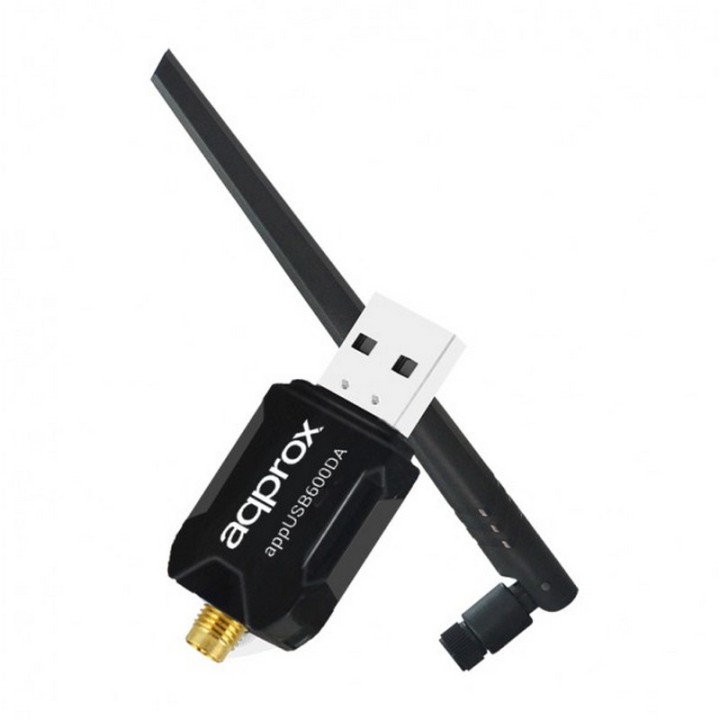 Approx APPUSB600DA Adaptador WiFi con Antena Extraible 5dBi