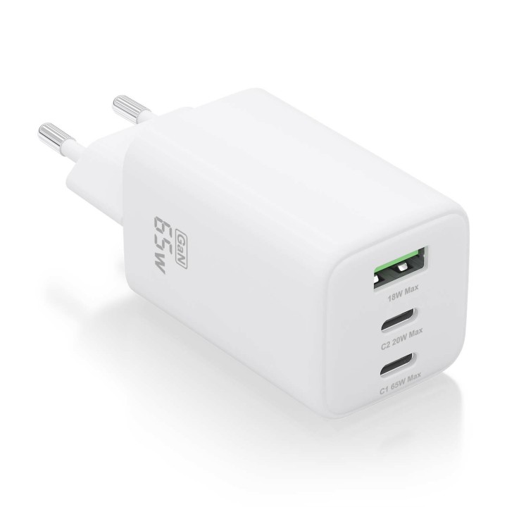 Cargador AISENS USB-A/C 65W Blanco (ASCH-65W3P041-W)