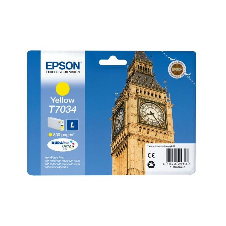 Tinta Epson T7034 Amarillo (C13T70344010)