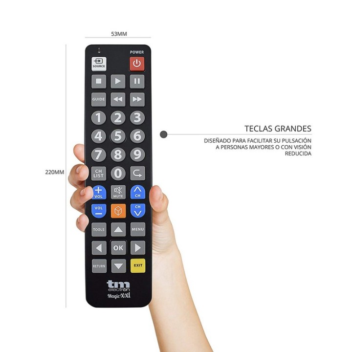 Mando a Distancia TMURC502 Universal Magic XXL 5 en 1 para Televisores