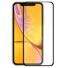 Protector Cristal Templado Negro para iPhone XR