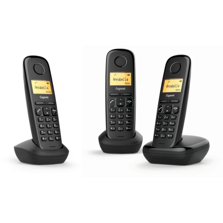 Gigaset A170 Teléfono Dect Trio Negro