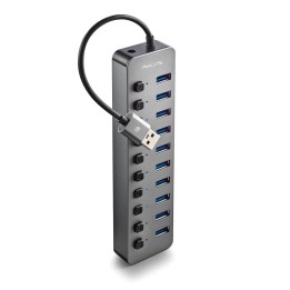 Hub NGS 10xUSB 3.0 con Interruptores Gris (IHUB10)