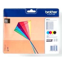 Tinta BROTHER Pack Negro/Tricolor (LC223VALBP)