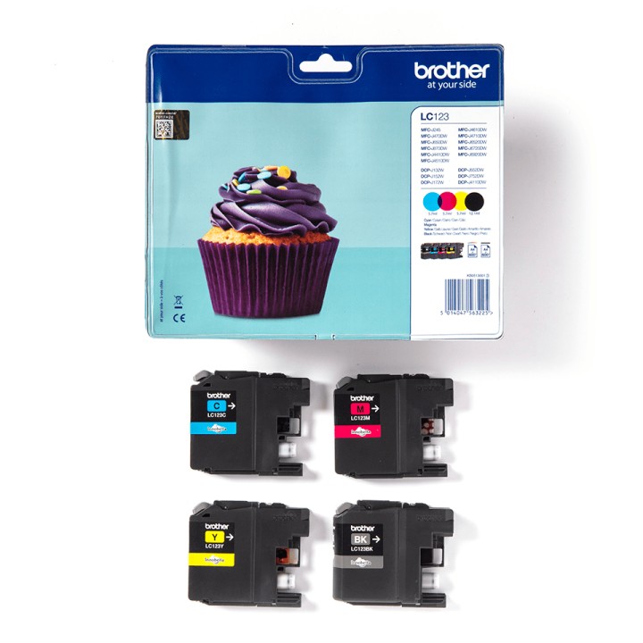 Tinta BROTHER Pack Negro/Tricolor (LC123VALBP)